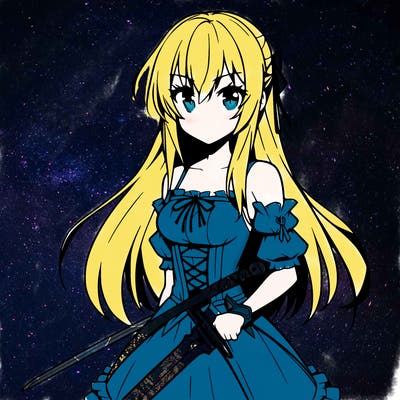 anime female with sword