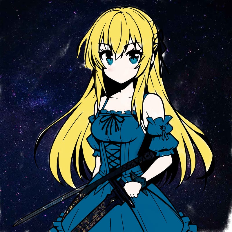 anime female with sword