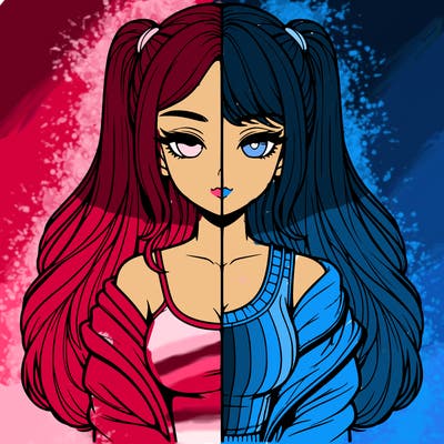 realistic girl split