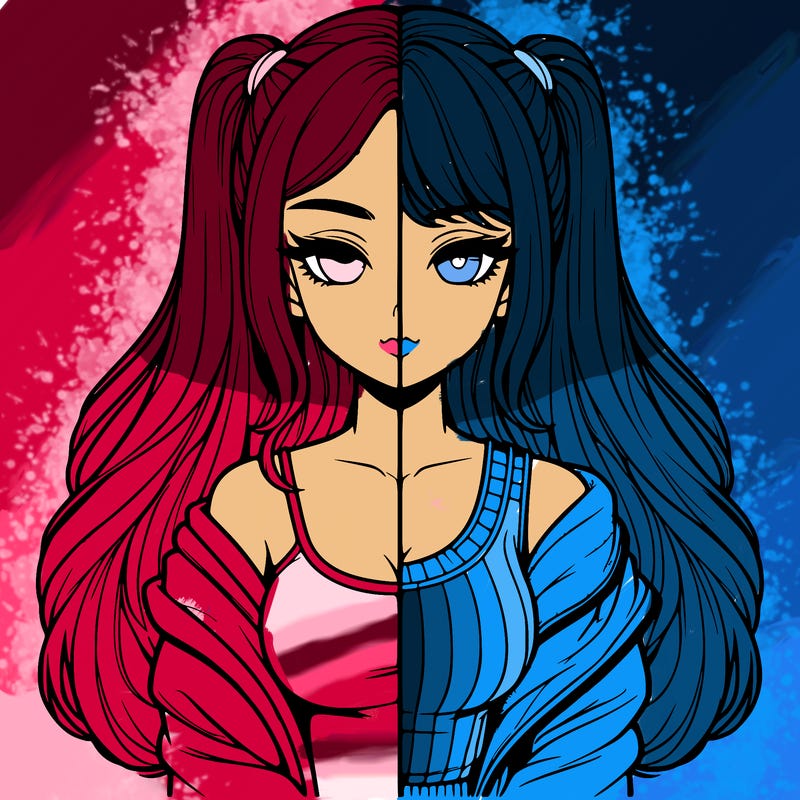 realistic girl split