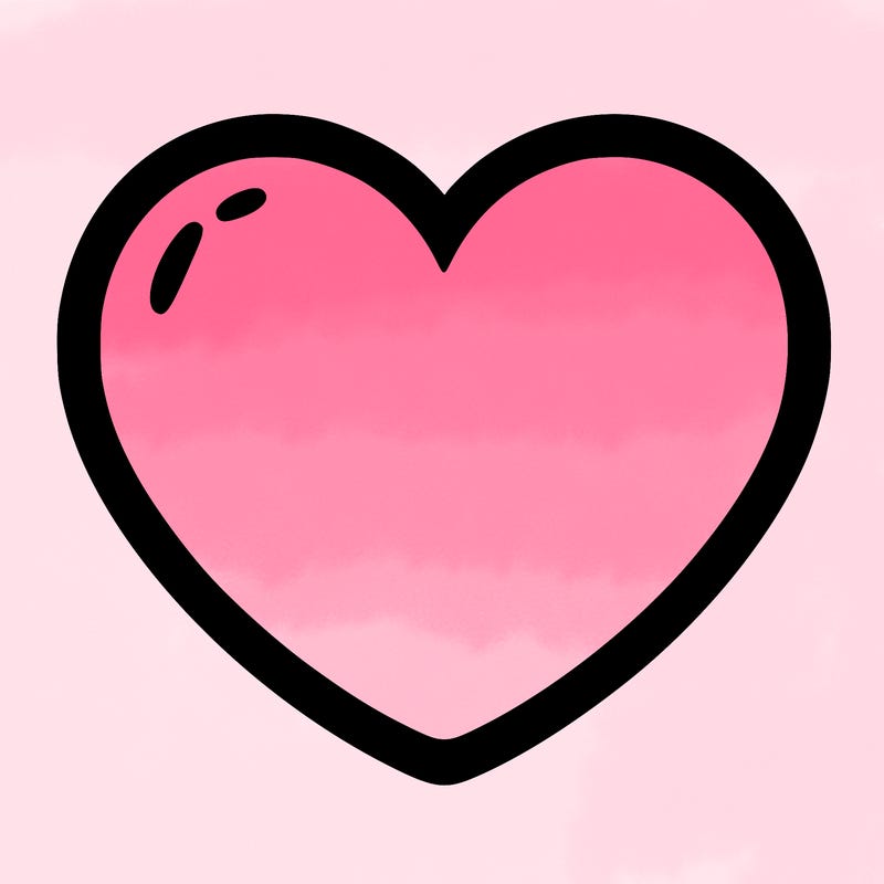 a blank heart