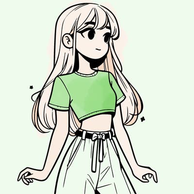 girl in a cute crop top