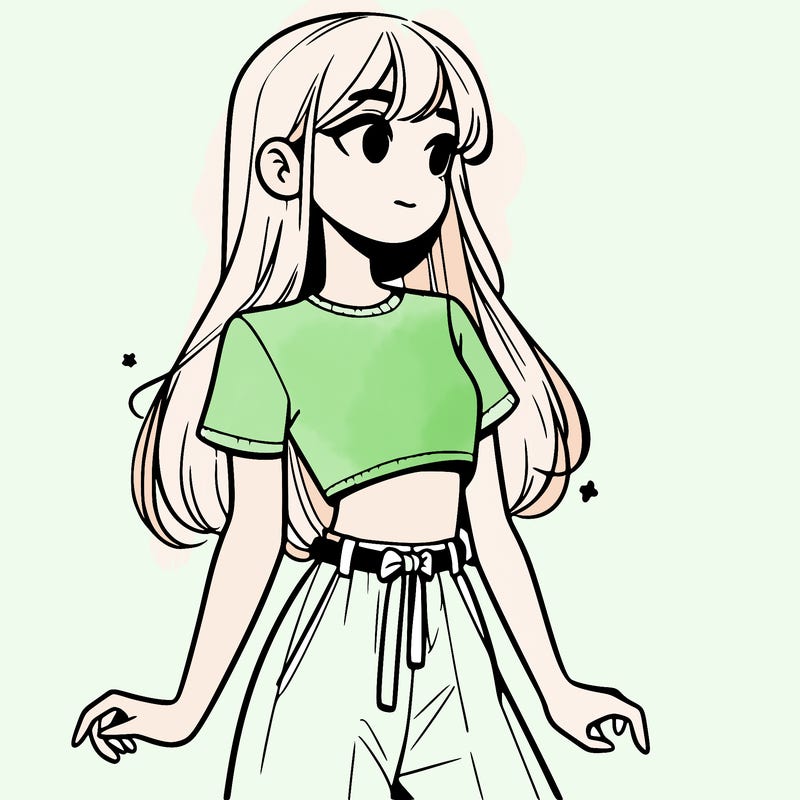 girl in a cute crop top