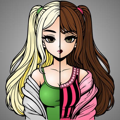 realistic girl split