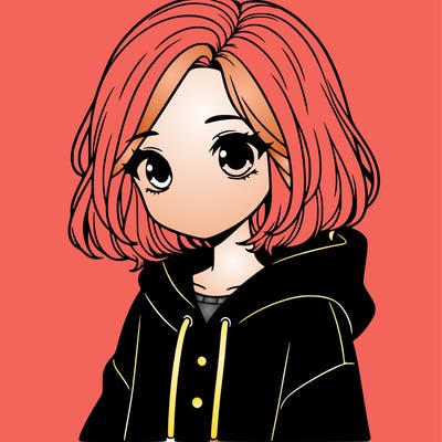 a 13 year old girl in a black hoodie