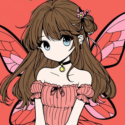 manga teen girl fairy