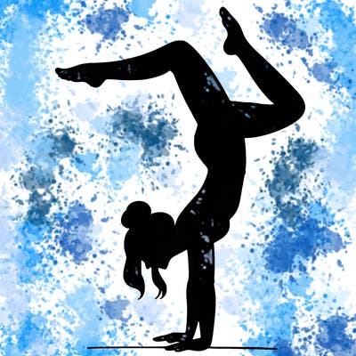 a woman doing a handstand