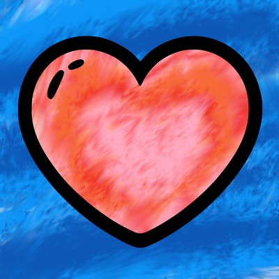 a blank heart