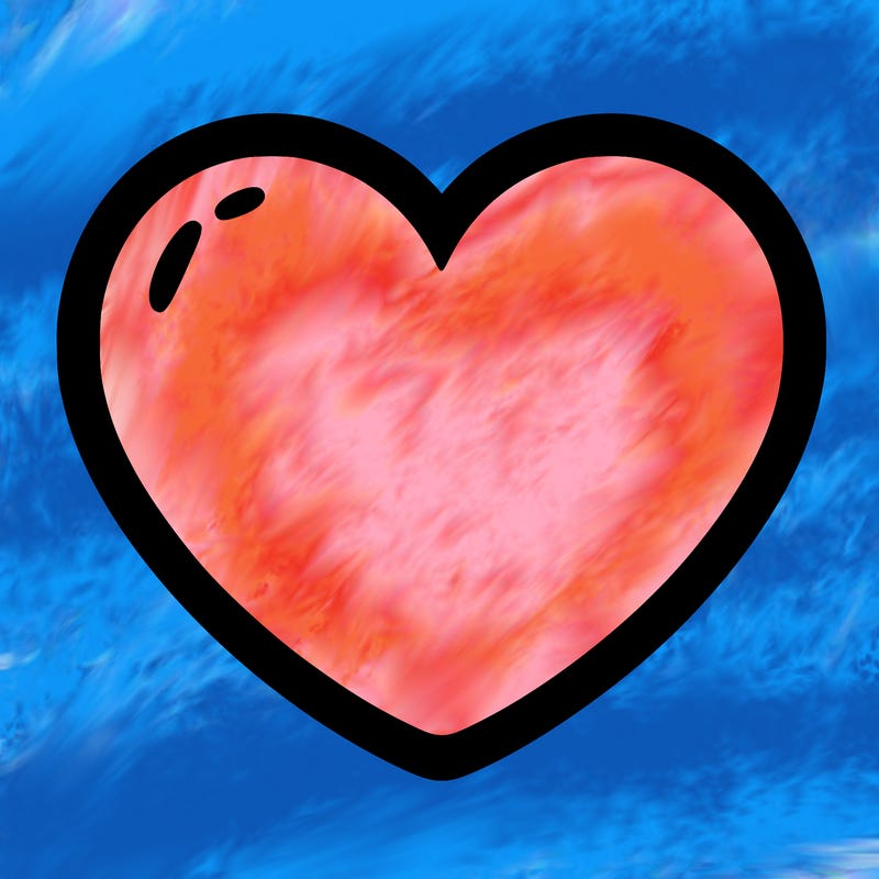 a blank heart