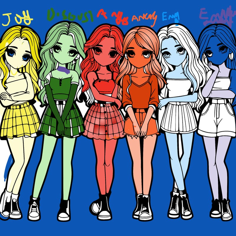 a group of girls realistic