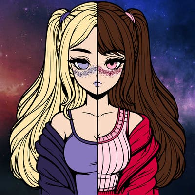 realistic girl split