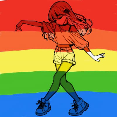 realistic girl danceing