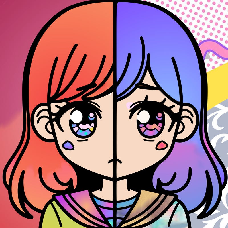 a split of a girl