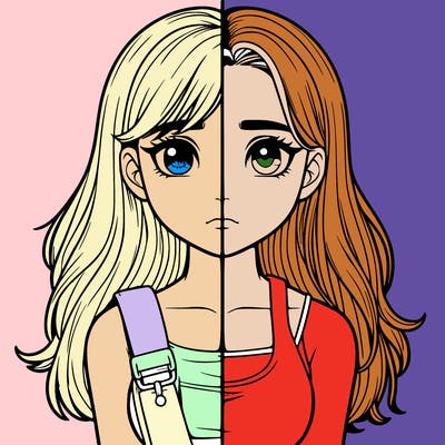 realistic girl split