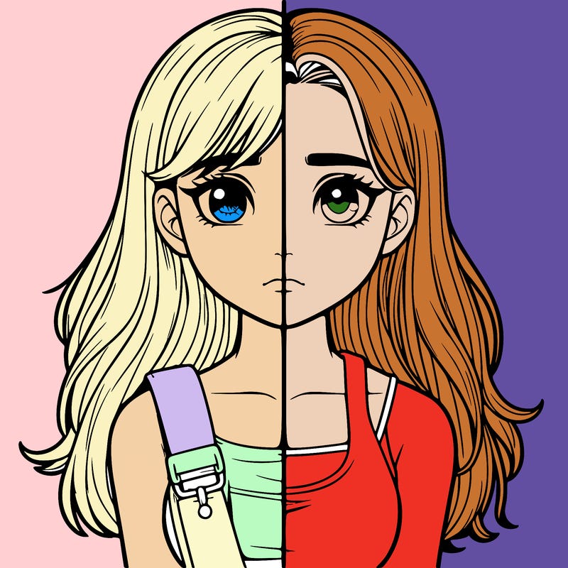 realistic girl split