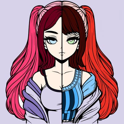 realistic girl split