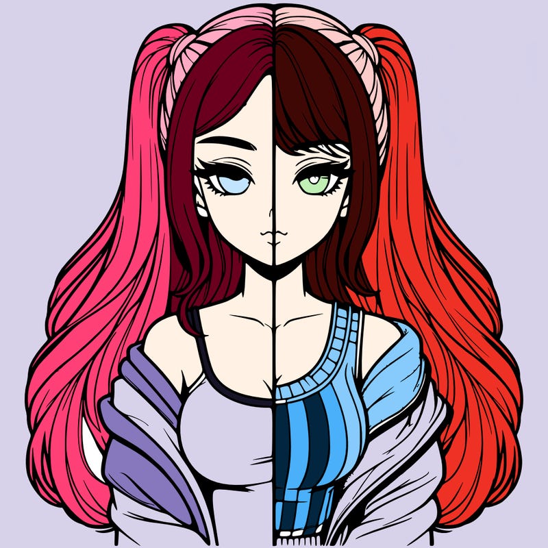 realistic girl split