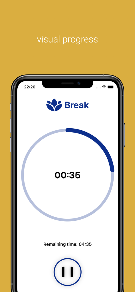 iGong - Yoga & Meditation - Interface of the iGong app showing a circular meditation timer and visual progress