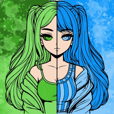 realistic girl split