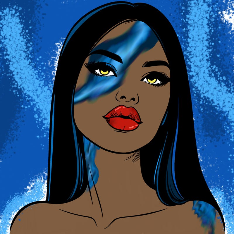 realistic woman with full lips