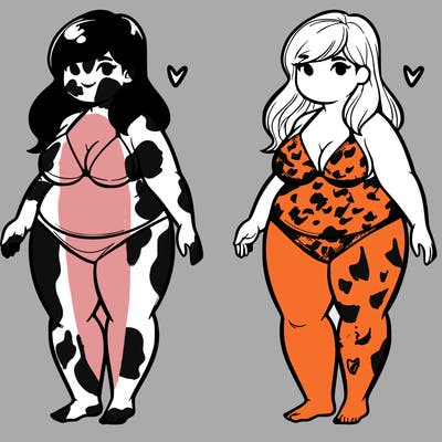 realistic fat girl with bikini