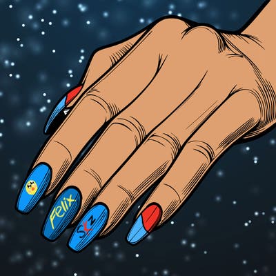 realistic hand blank nails