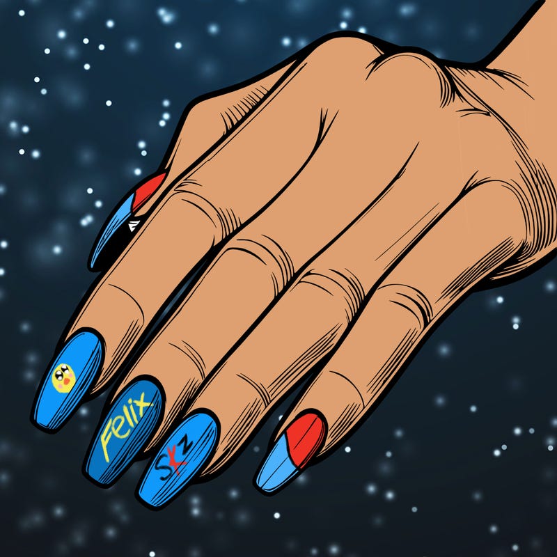 realistic hand blank nails
