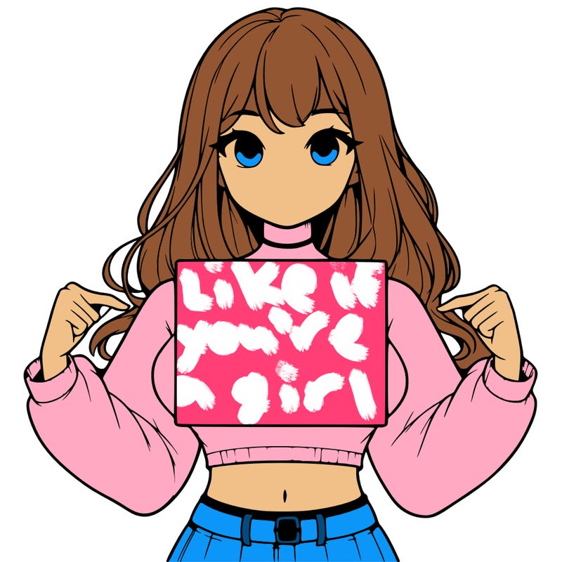 girl holding a blank sign in a long sleeve crop top