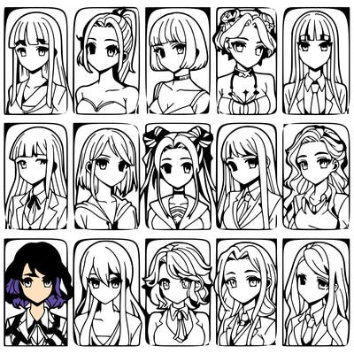 girls that look diffrent anime