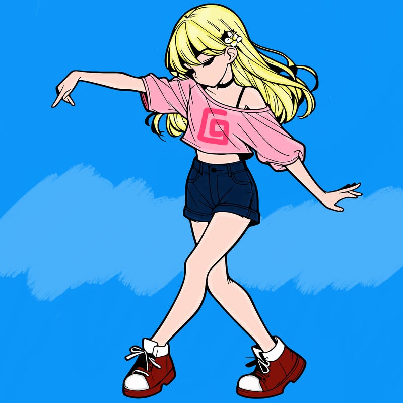 realistic girl danceing