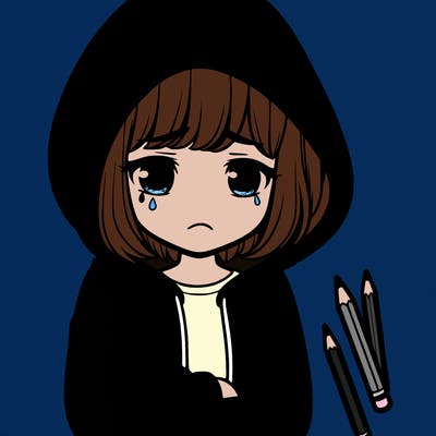 sad girl with a hoodie