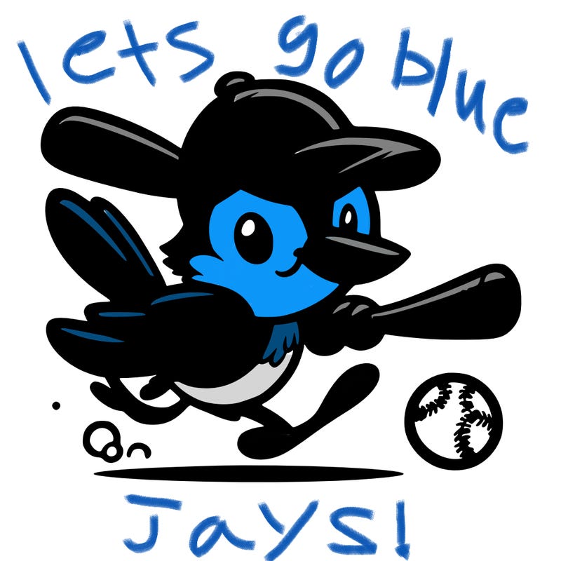 blue jay playing baseball