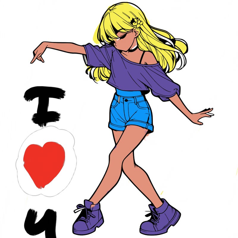 realistic girl danceing