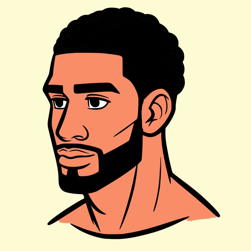 human man with short braids
