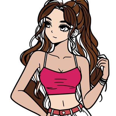 girl in crop top