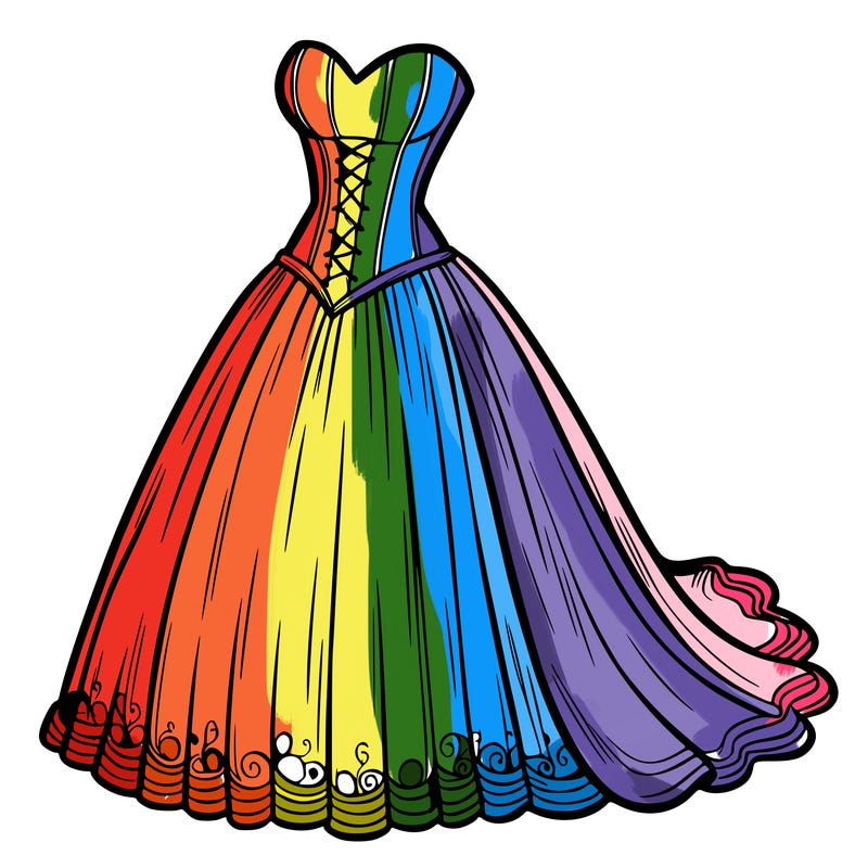 wedding dress-corset and a long and flowy skirt