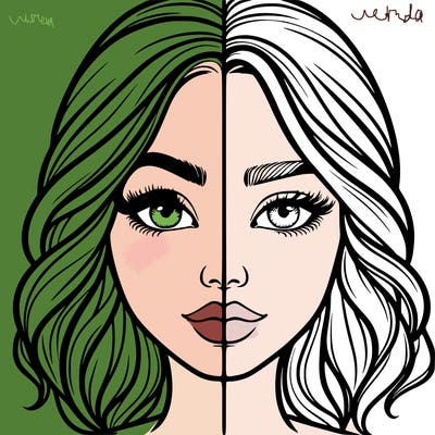 realistic girl split half