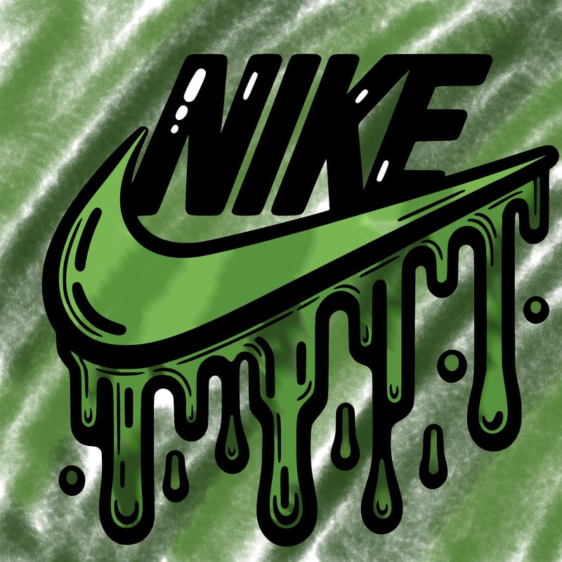 dripping nike logo