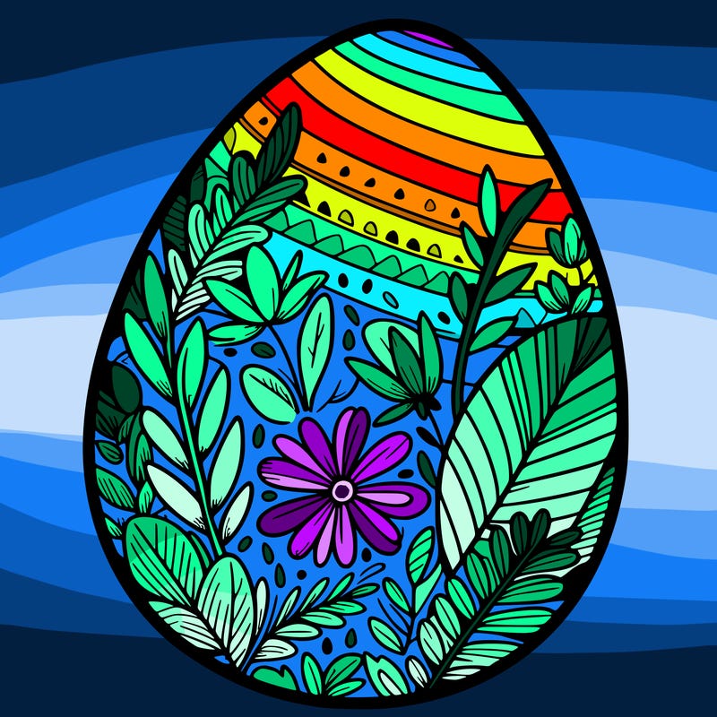 a detailed and realistic easter egg