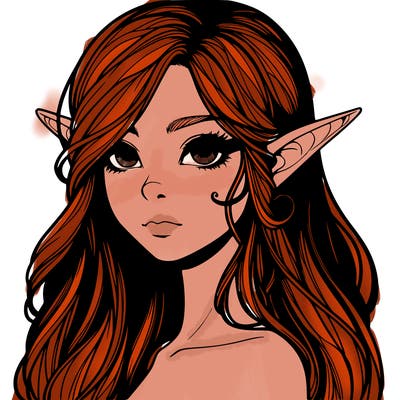 elf girl realistic dark fantasy