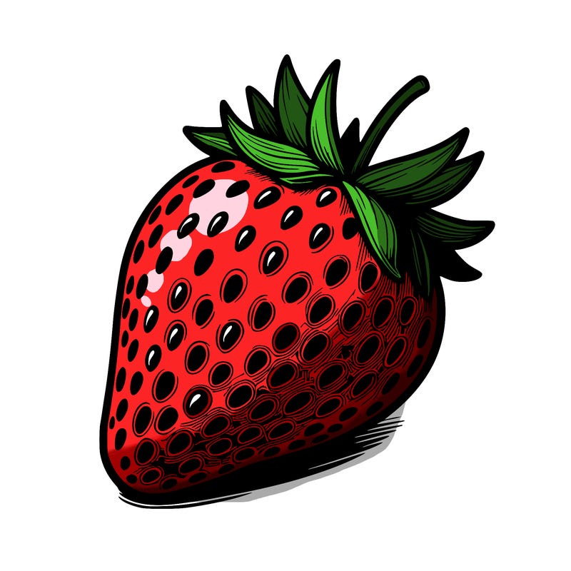 realstic strawberry