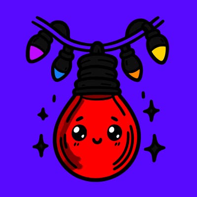 small bulb of a garland