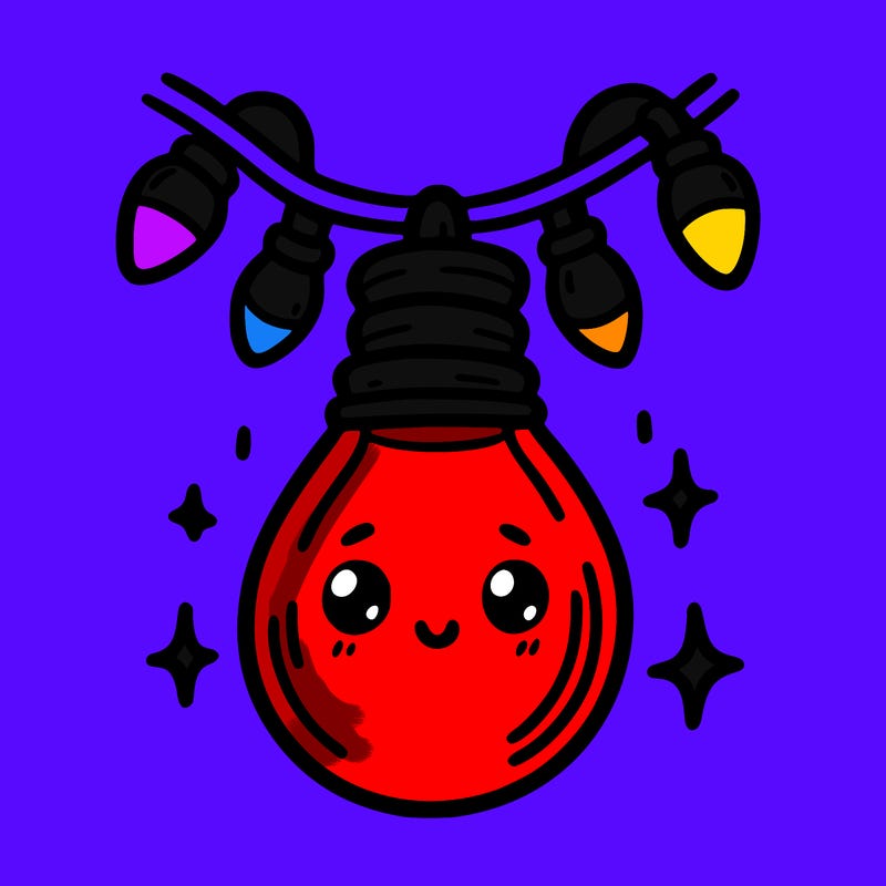 small bulb of a garland