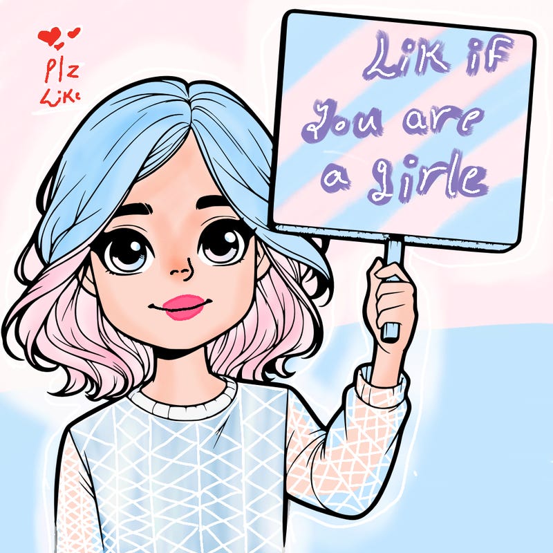 realistic girl holding up a sign