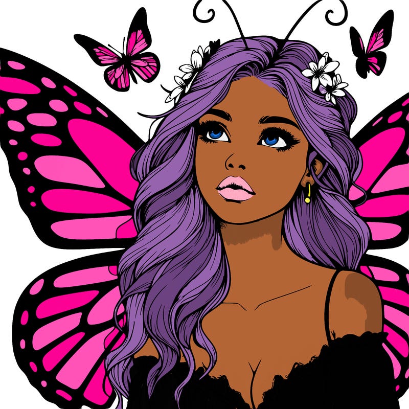 butterfly fairy realistic girl