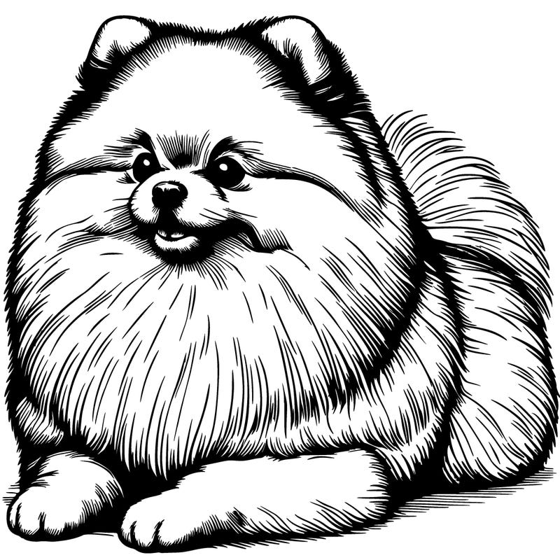 realistic pomeranian