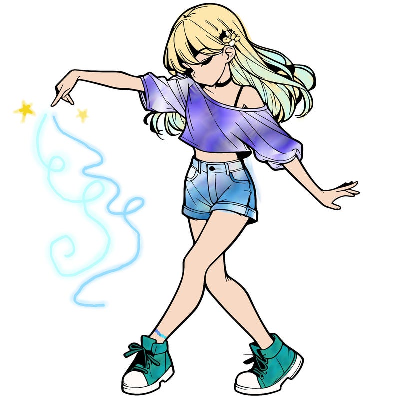 realistic girl danceing