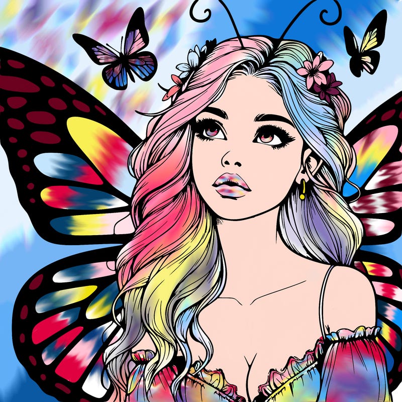 butterfly fairy realistic girl