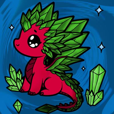 little cute crystal dragon