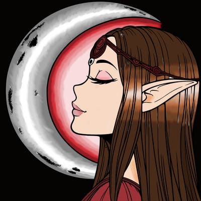 a realistic moon elf